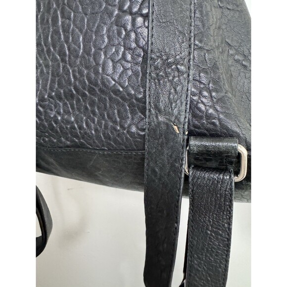 Maxon Collection Black Pebbled Leather Backpack Purse Handmade in Italy main image 8